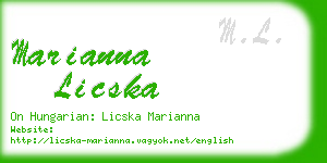 marianna licska business card